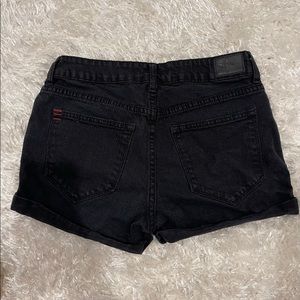 Black jean shorts